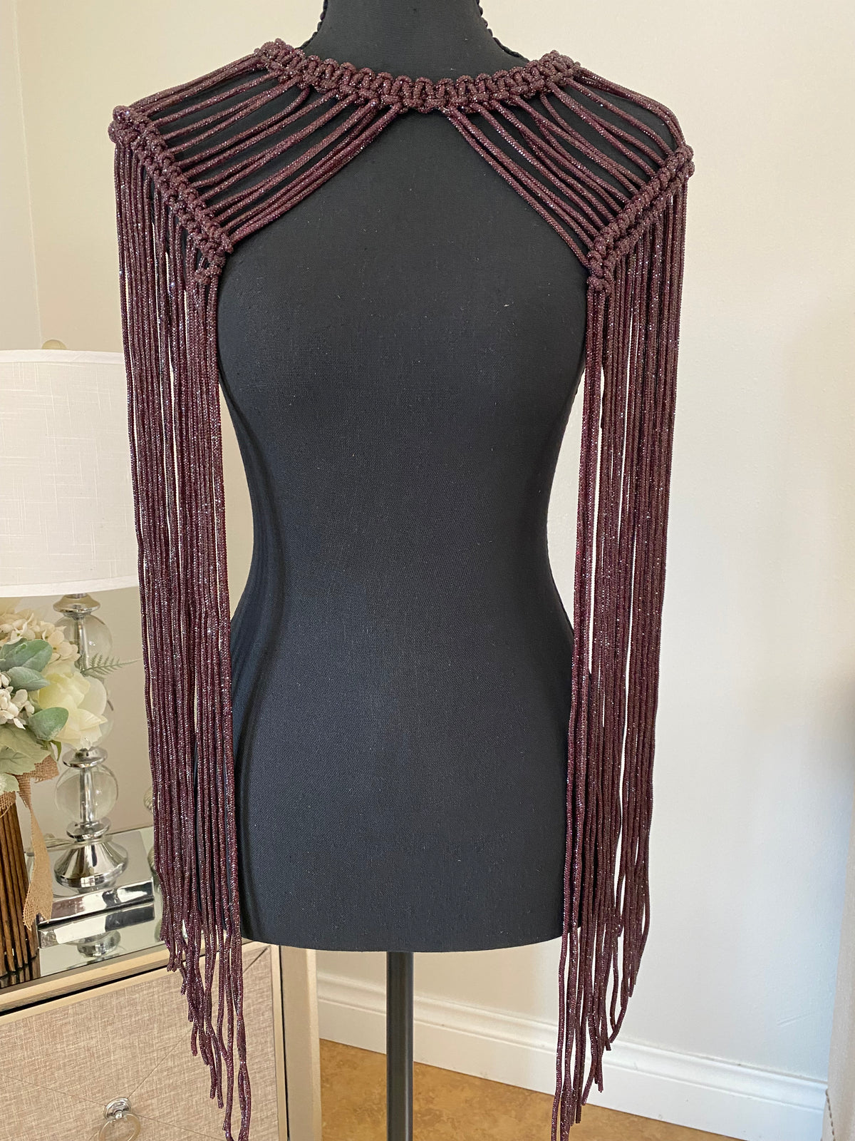 Crystal Macrame Epaulettes