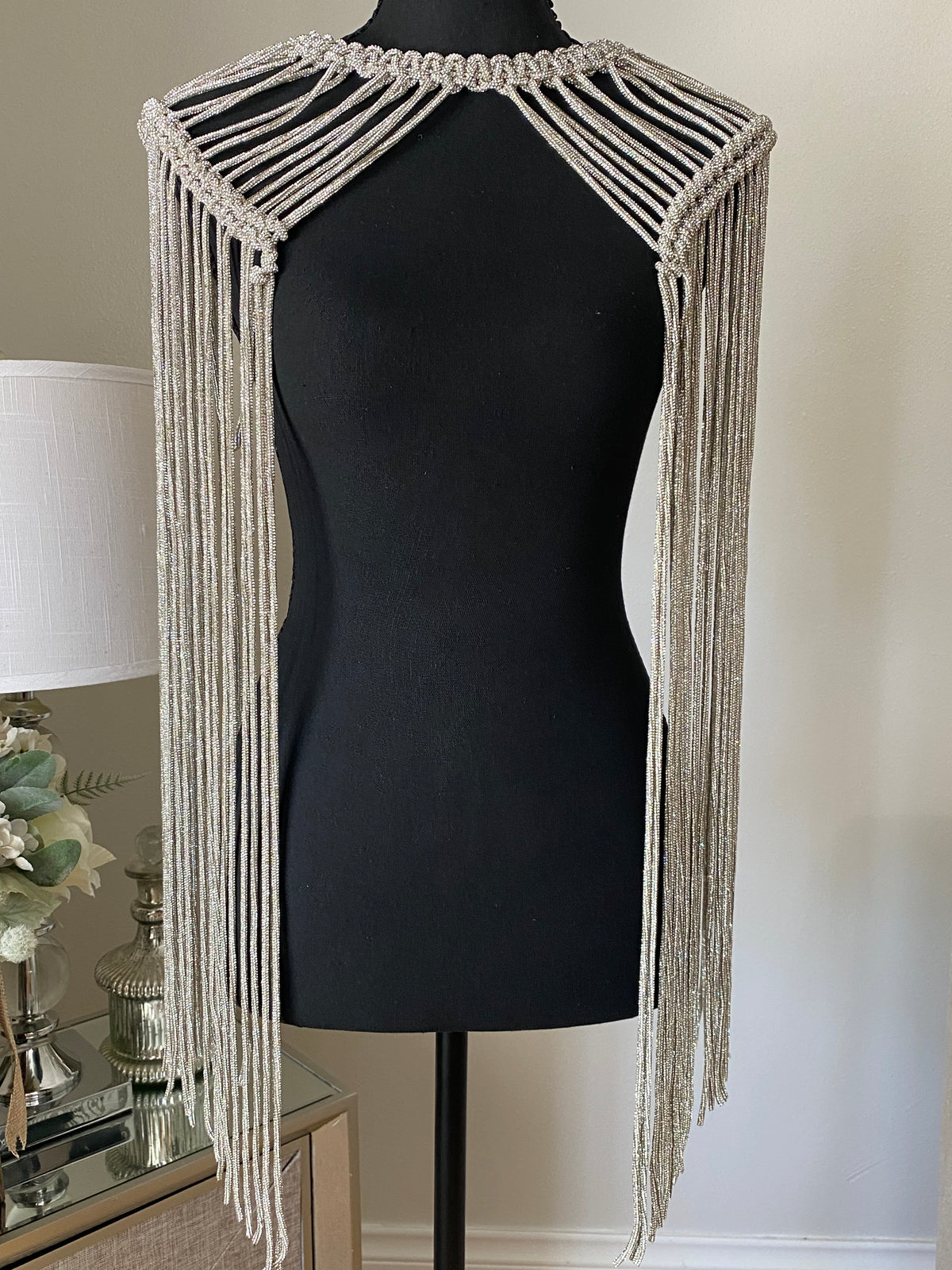 Crystal Macrame Epaulettes