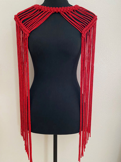 Crystal Macrame Epaulettes