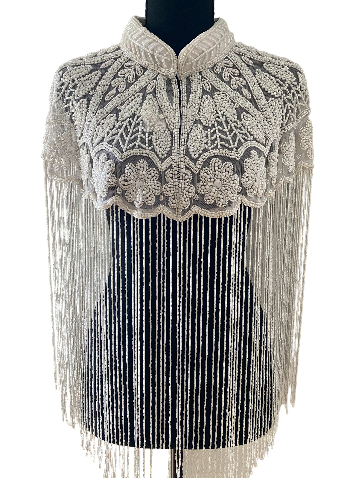 The Paloma 1 Beaded Fringe Capelet