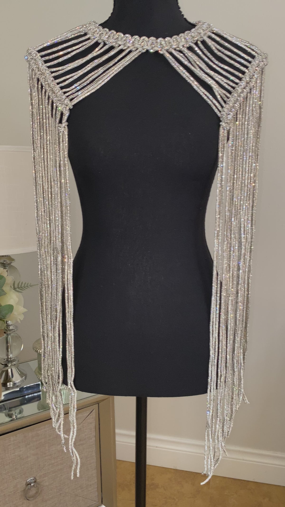Crystal Macrame Epaulettes