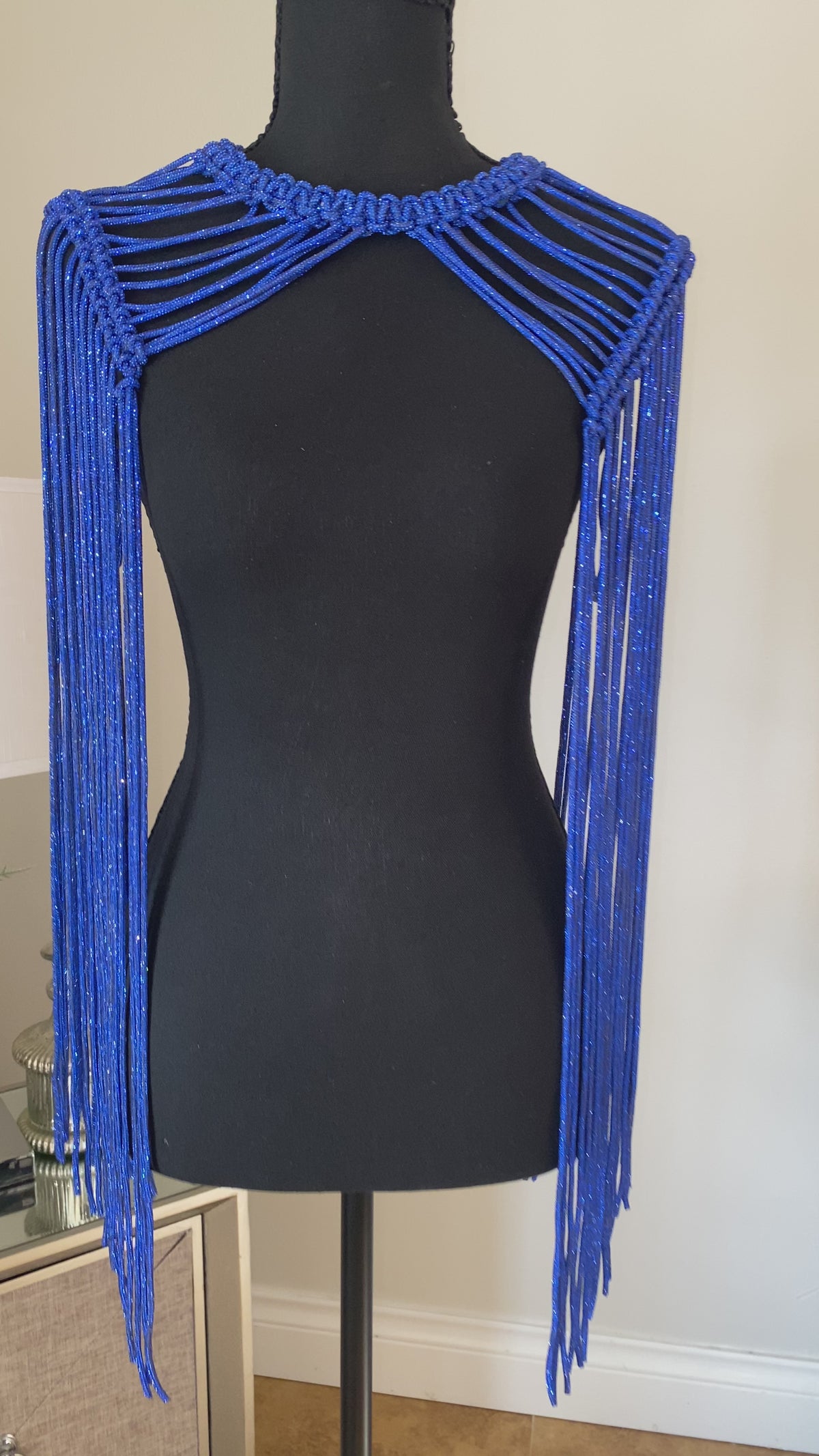 Crystal Macrame Epaulettes