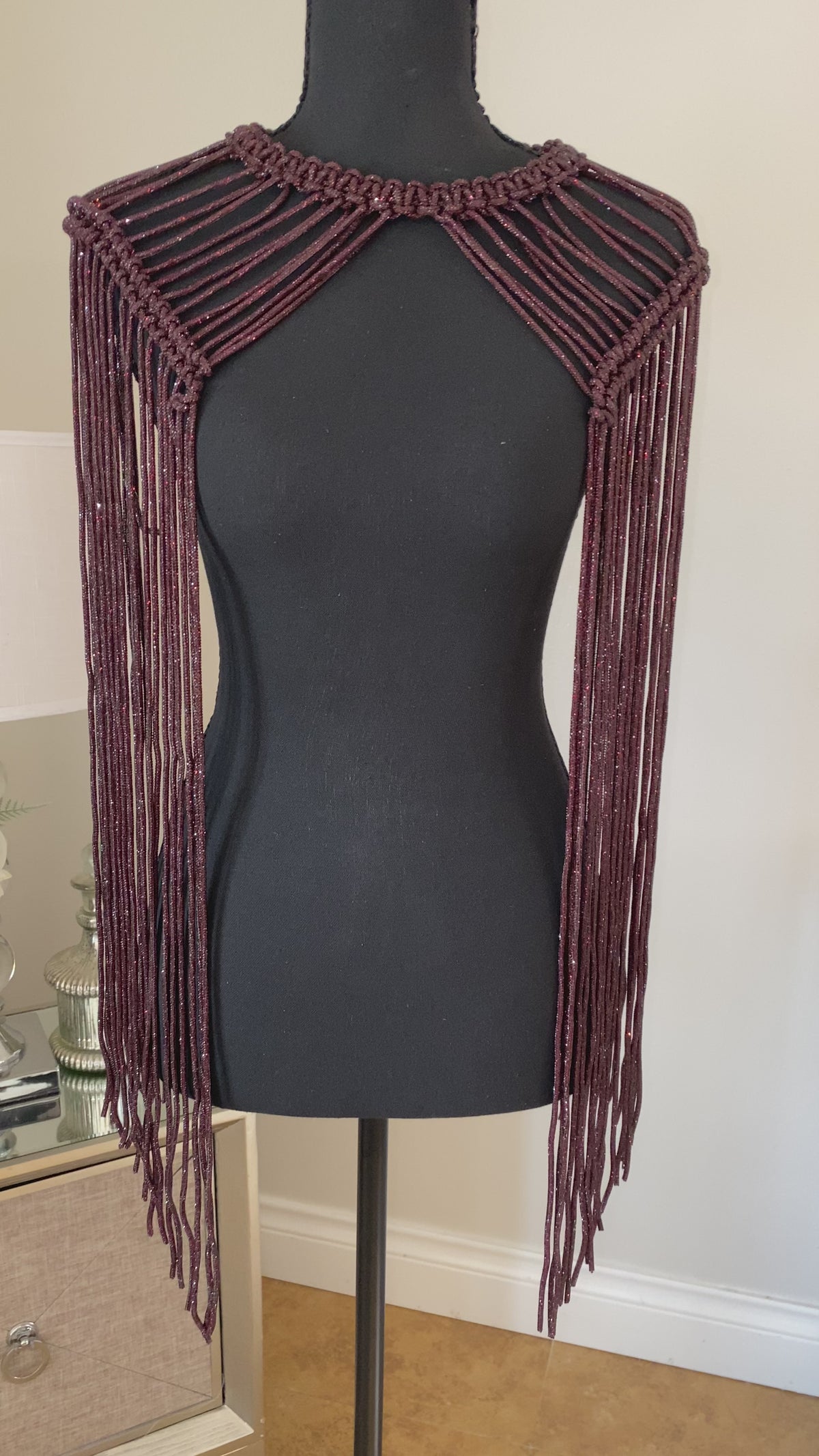 Crystal Macrame Epaulettes